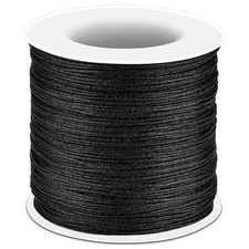Nylon Thread,Chinese Knotting Cord For Macrame, Beading, Outdoor Projects,Black