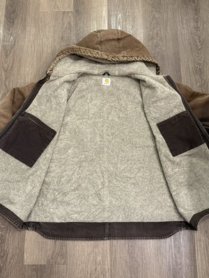 Carhartt J141 DKB Active Jacket 2XL Regular Dark Brown Sherpa