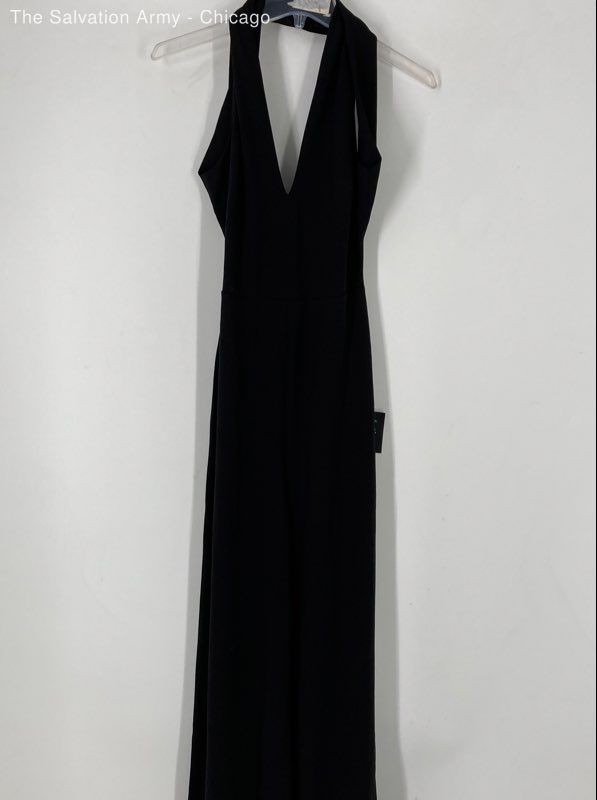 Lulus Womens Black Sleeveless Stretch Jumpsuit One-Piece Size Small