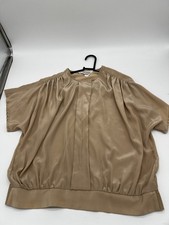 Vintage Alexandria Blouse Champagne Satin Secretary Top 70s 80s Retro M