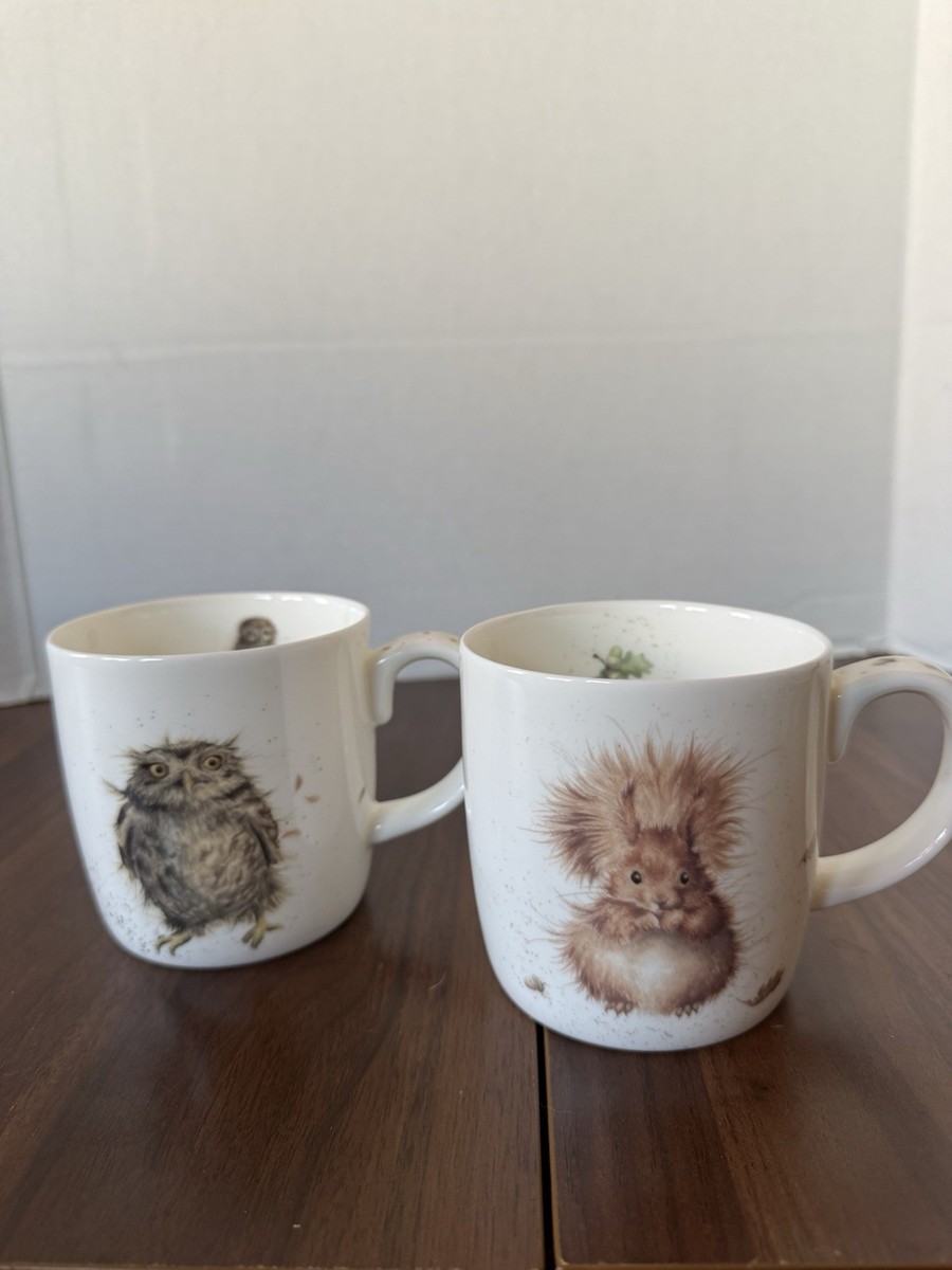 2 Royal Worcester Wrendale Designs Squirrel Treetops Redhead