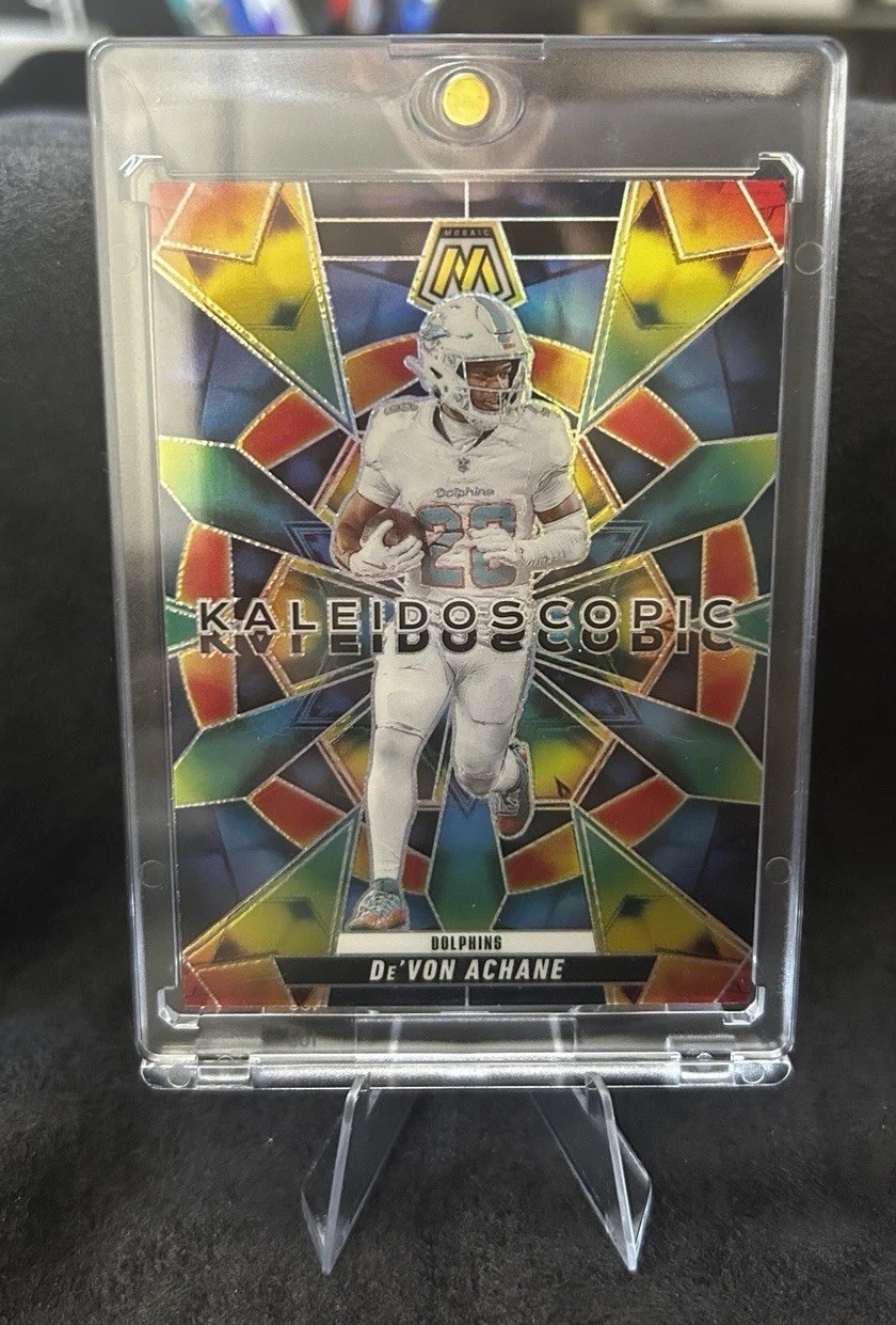 Panini 2025 Mosaic Football De'Von Achane Kaleidoscopic Prizm #10 Dolphins
