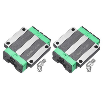 2 Stück Linearschieberblock HGW20CC, für Lager und Schmierfitting, schwarz