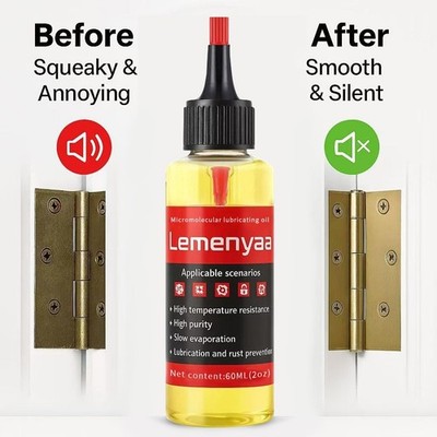 2 OZ Odorless Silicone Oil Door Hinge Lubricant  Precision Non-Spray, No  Mess | eBay