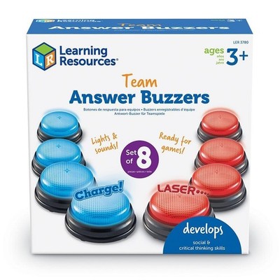 Learning Resources Team Answer Buzzer (Set Mit 8) Für Quiz, Familie Spiel, Töne