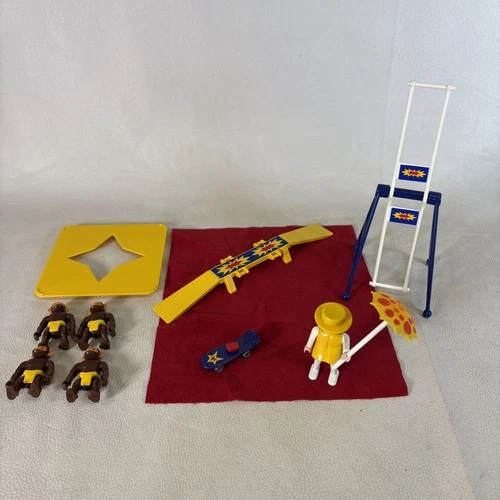 Vintage Playmobil Romani Circus lot Monkey group trainer -Not Complete