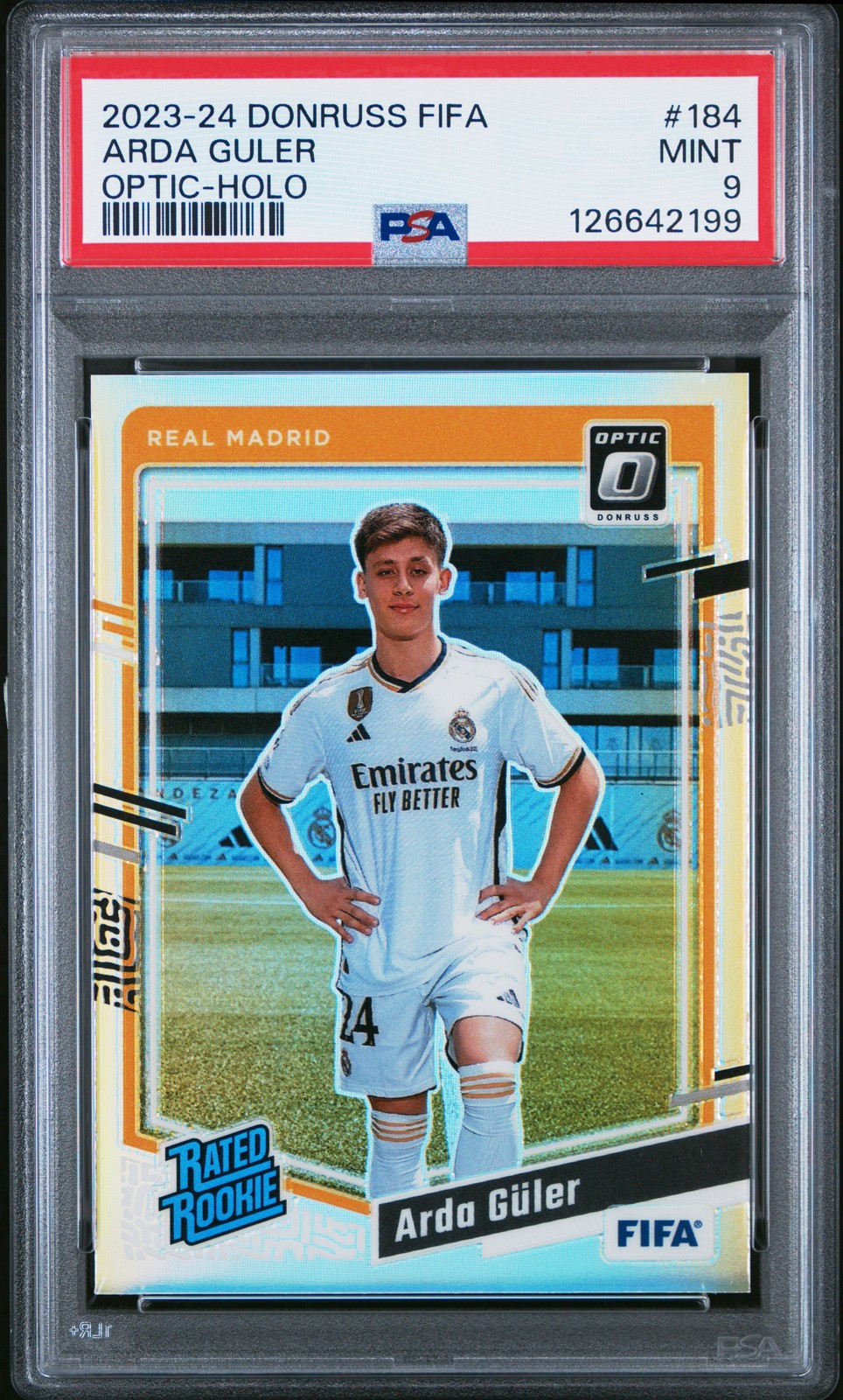 2023-24 PANINI DONRUSS FIFA OPTIC-HOLO #184 ARDA GULER PSA 9