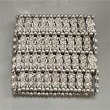Vintage Silver Metal Belt Buckle Set