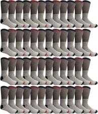 60 Pairs SOCKS'NBULK Unisex  Kids Winter Thermal Extreme Weather Boot Socks 6-8