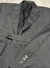 Jos A Bank Travelers Collection Suit Mens 41R 34x29 Gray Wool 2 Piece Coat Pants
