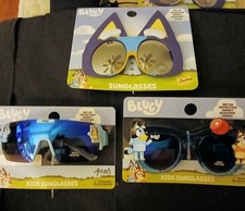 HARD TO FIND LOT of 3 DIFFERENT PAIRS of Arkaid BLUEY  BINGO SUNGLASSES NWT