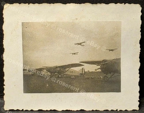 WW2 Eritrea  Italian Caproni Ca 133 Bombers at the Air Base  -photo 7.5 by 6cm