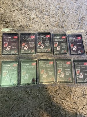 Lot of 10 Ultra Pro Black Border One-Touch Magnetic Card Holders 23pt UV New