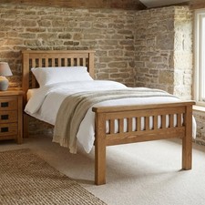 3ft Single Bed Rustic Solid Oak Bedroom Furniture