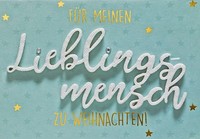 Weihnachten - Lettering - GlüCkwunschkarte Mit Applikation Im Format 11,5X17Cm M