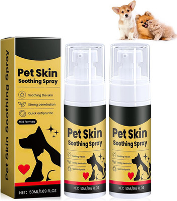 2Pcs Pet Skin Soothing Spray for Dogs,Pet Skin Treatment Spray for Dogs and Cats