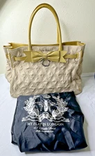 BRIGHTON MY FLAT IN LONDON BEIGE MISS BOND BOW HANDBAG SATCHEL K018057