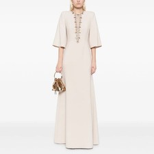 Elegant Wedding Guest Dress Champagne Crystal O Neck Mermaid Formal Party Gowns