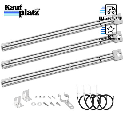 Edelstahl Brenner Ersatzteile 31-45cm für Grill Landmann Enders Tepro 3 Pack