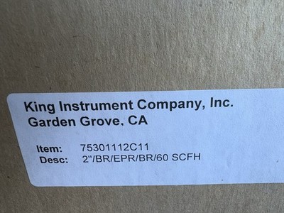 King Instrument 1/4 NPT Flow Meter 0-60scfm