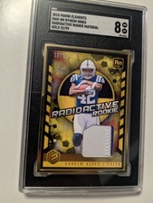 2018 Panini Elements- Radioactive Rookie Materials Nyheim Hines #RRM-NH Gold /99