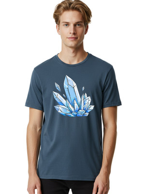 Crystals Mens Graphic Tee, 100% Cotton, Casual Summer Wear
