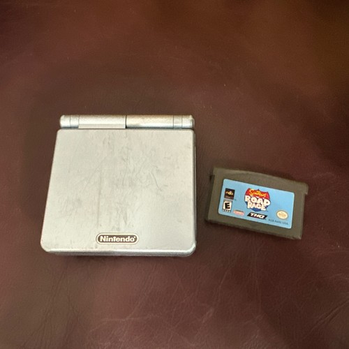 Nintendo Game Boy Advance SP AGS-101 Console Pearl Blue Bundle Tested W/Power