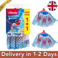 Vileda SuperMocio 3D 3 Action MOP Refill Heads - Twin Pack UK