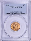 1938 Lincoln Cent - PCGS MS-65 RD - BEAUTIFUL Gem
