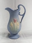 Vintage 9”  Hull Pottery Tulip Pitcher Blue  Excellent Condition 1950s Sweet