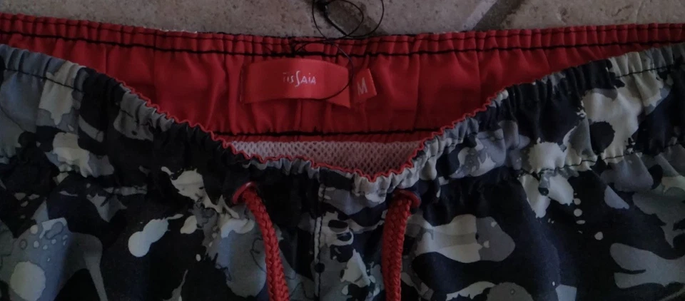 Short de bain gris motifs taille M Tissaia - Photo 3/4