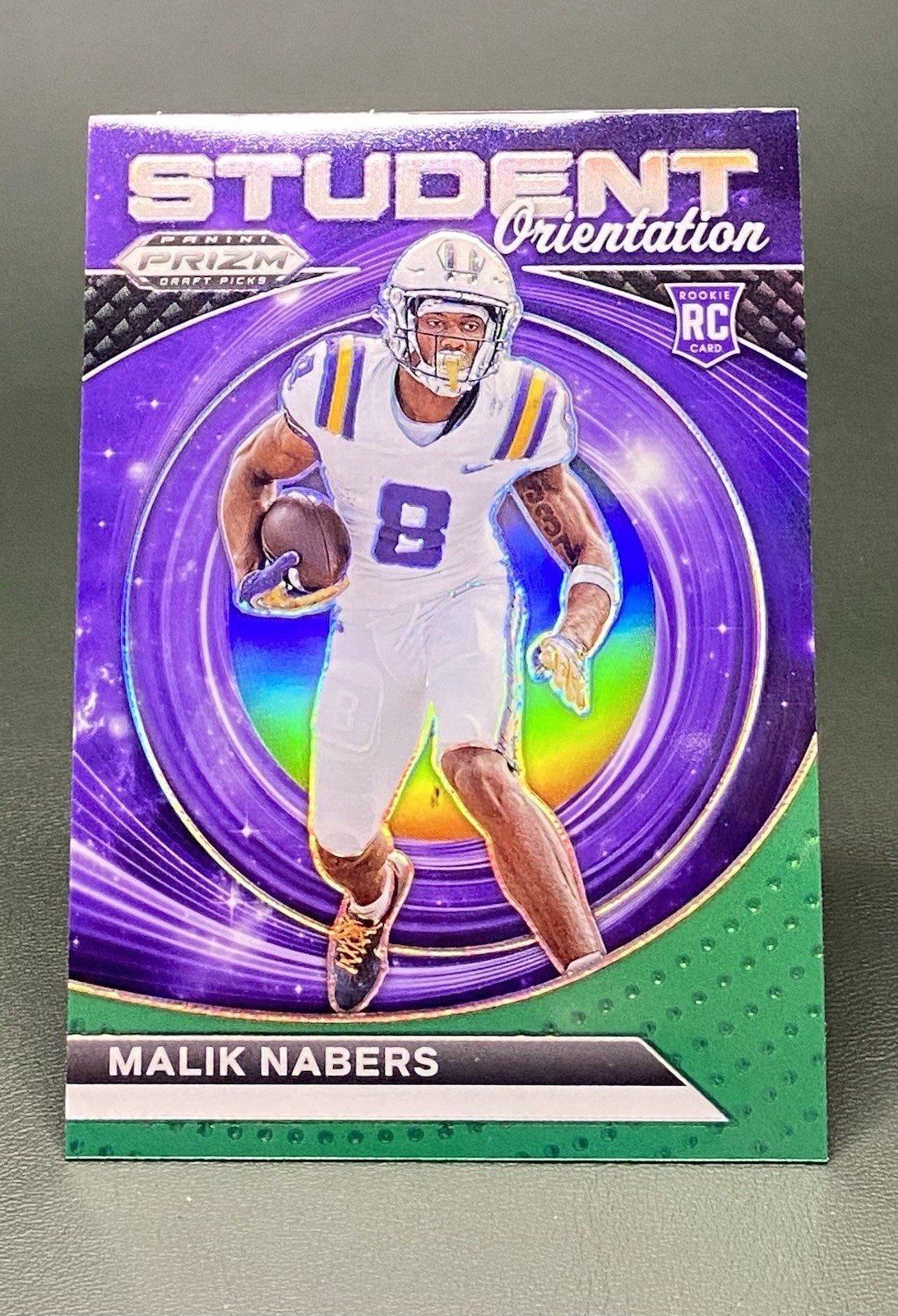 2024 Panini Prizm Draft Picks  Student Orientation Malik Nabers Green Prizm (RC)