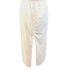 Vintage 70s Vanity Fair Antron III Half Slip Sml LL Ivory Lace Slit Made in USA