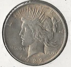 19232 P  PEACE DOLLAR STUNNING COIN AU