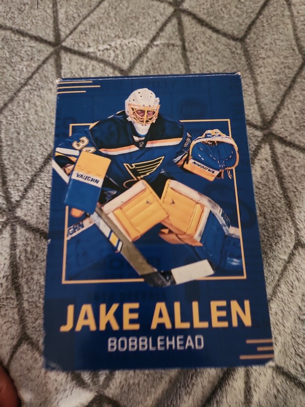 Jake Allen St. Louis Blues Bobblehead NHL Hockey SGA Goalie NIB