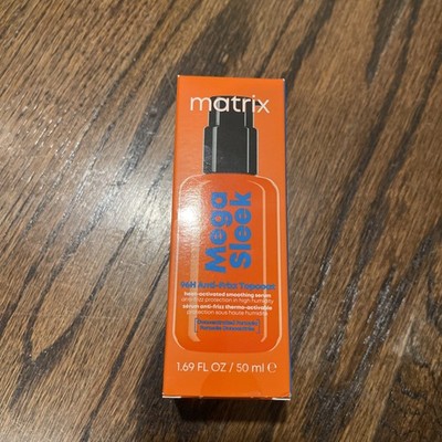 Matrix Mega Sleek 96H Anti-Frizz Topcoat Serum 1.69oz heat-active Smooth & Shine
