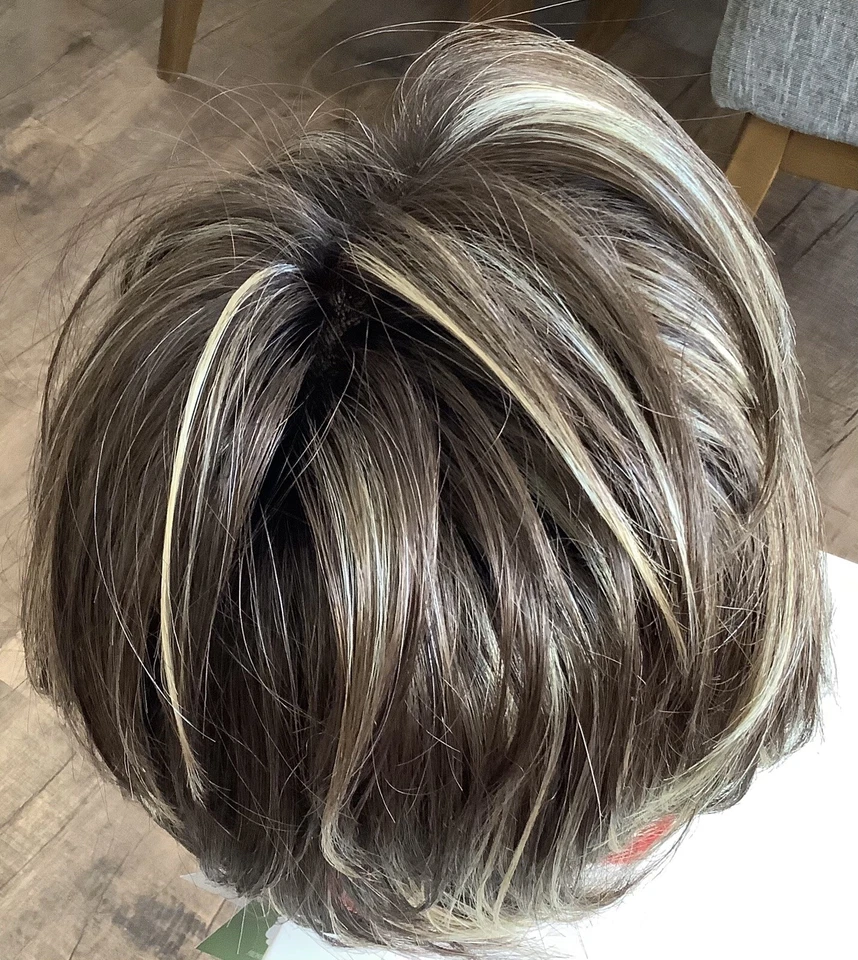 Peluca MONIKA de ESTETICA, *beso caramelo * frente de encaje, pieza mono, genuina, nueva Foto 3 de 4