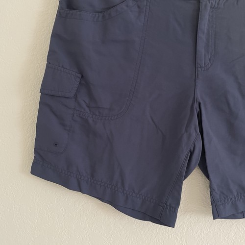 Columbia Cargo Shorts Womens Size 10 Blue Omni Wick Nylon Hiking Pockets - Picture 4 of 12