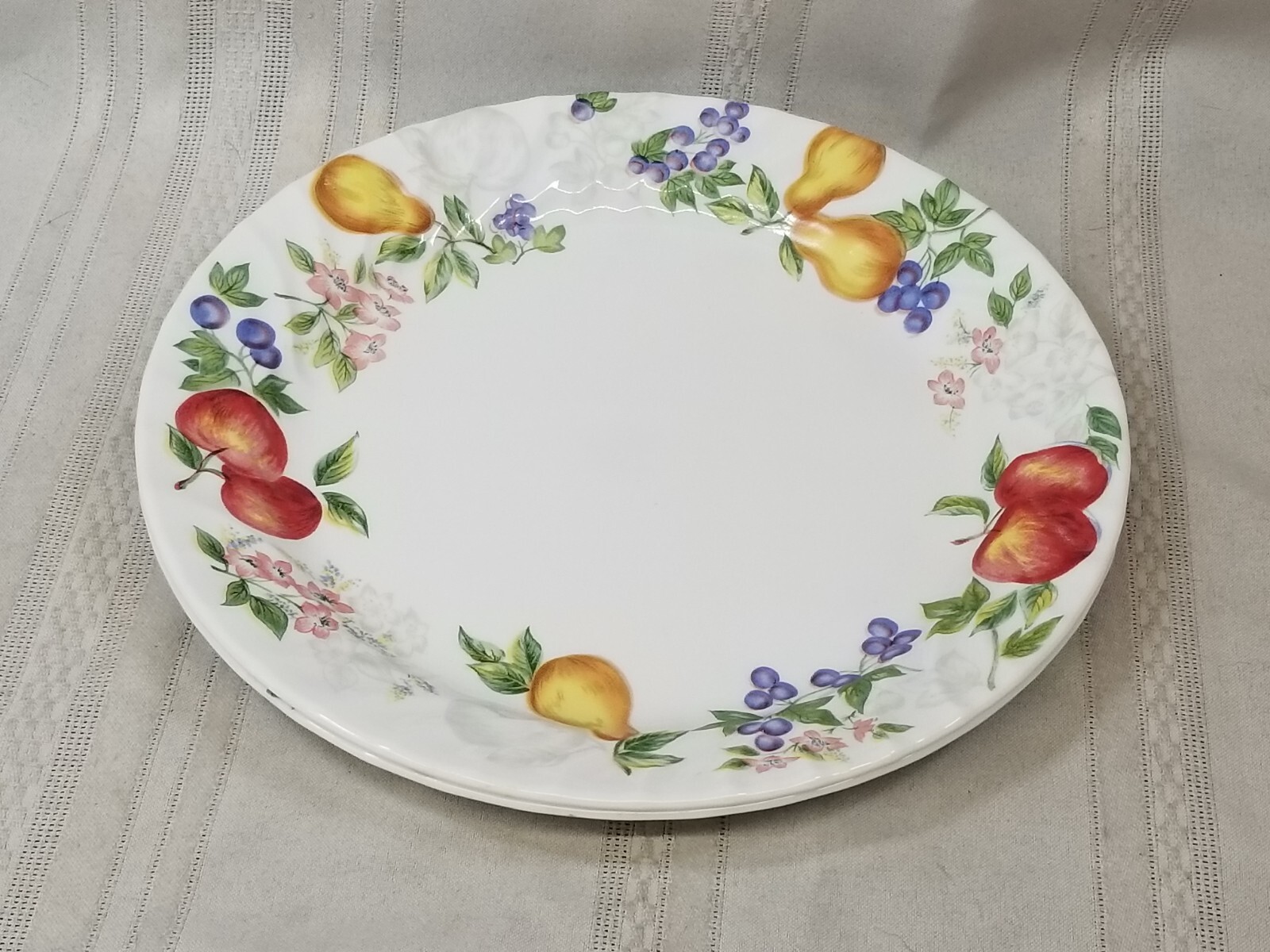 2 Corelle CHUTNEY Dinner Plates 10 1/4" Fruit eBay