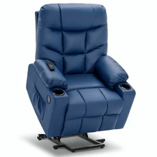 MCombo Regular Power Lift Recliner Chair for Elderly People, Faux Leather 7288