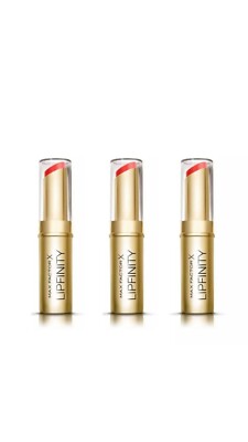3x Max Factor Lipfinity Long Lasting Lippenstift - So Vivid 45