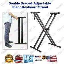 NEW Keyboard Stand Adjustable X-Type Double Braced Electric Piano Stand