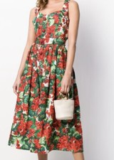 NWT Dolce & Gabbana Portifino-Print Midi Womens Dress 38