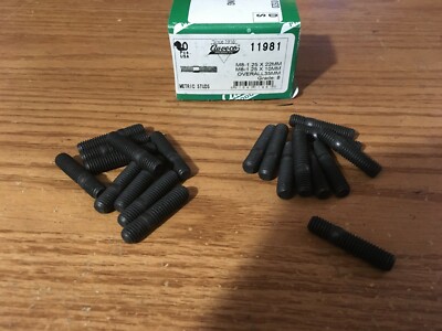 (20) 8 x 25 x 8 x 10 x 35mm OAL Phosphate Grade 8 DIN 939 Metric Stud