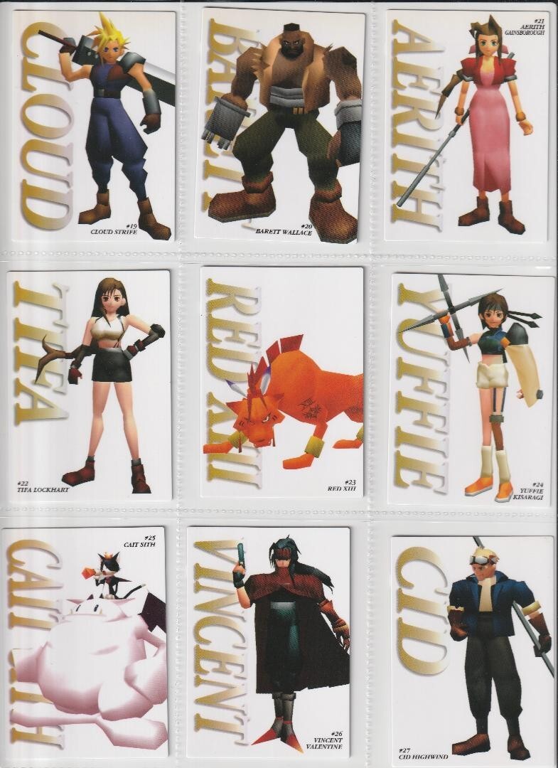 Carddass Masters 1997 Final Fantasy 7 139 card Set | eBay