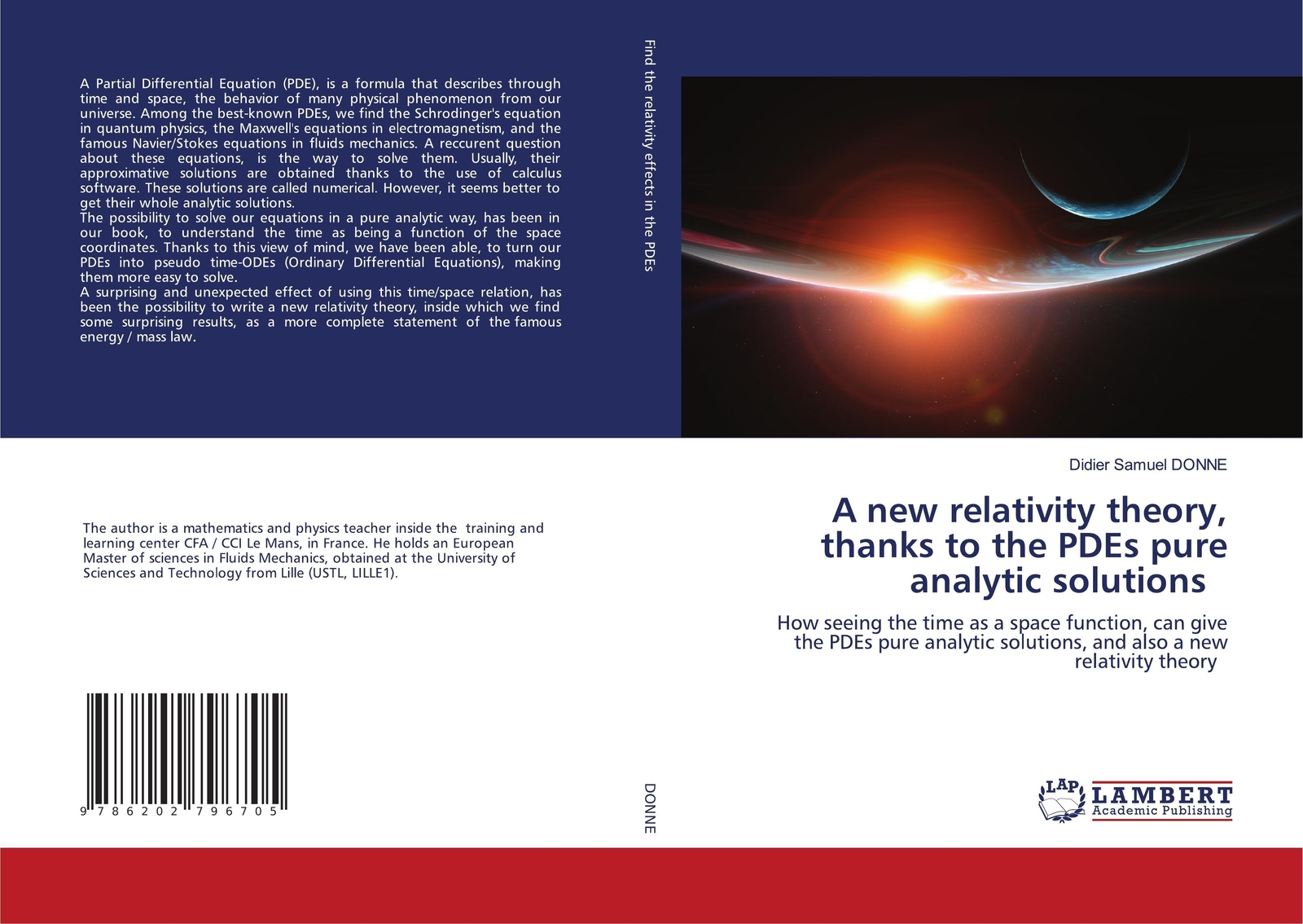 Didier Samuel Donné | A Relativity Theory, Thanks To The Pdes Pure...