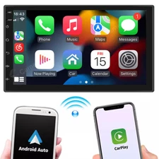 7" Double Din Car Stereo Touch Screen Car Radio Apple CarPlay Android Auto GPS