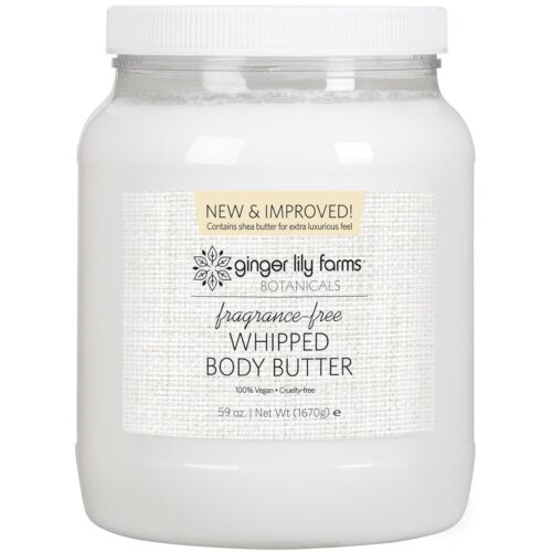 59oz Whipped Body Butter for Sensitive Skin - Vegan & Fragrance-Free Moisturizer