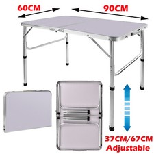 Alu Campingtisch höhenverstellbar Picknicktisch Klapptisch Koffertisch 90CM/3FT