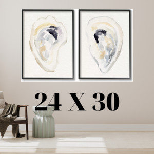 Stupell Industries: Abstract Watercolor Oyster Clam Shell Wall Art, (24x30)